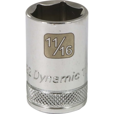 Dynamic 1/2" Drive, 11/16" SAE Socket, 6 Points D016322